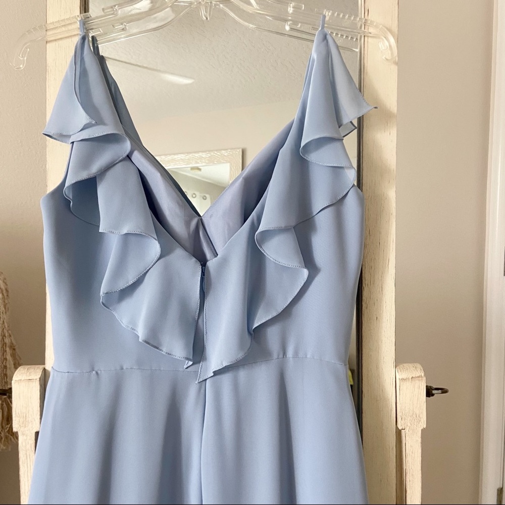 Blue Flutterback Dress - Picture 6 of 14